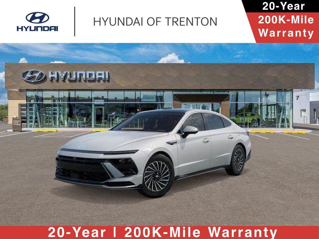 Serenity White 2026 Hyundai Sonata Hybrid Sedan Front-Wheel Drive 6-Speed Automatic