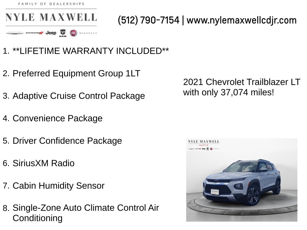 Used Car 2021 Chevrolet Trailblazer  Lt For Sale Under $25,000 In Austin, Texas