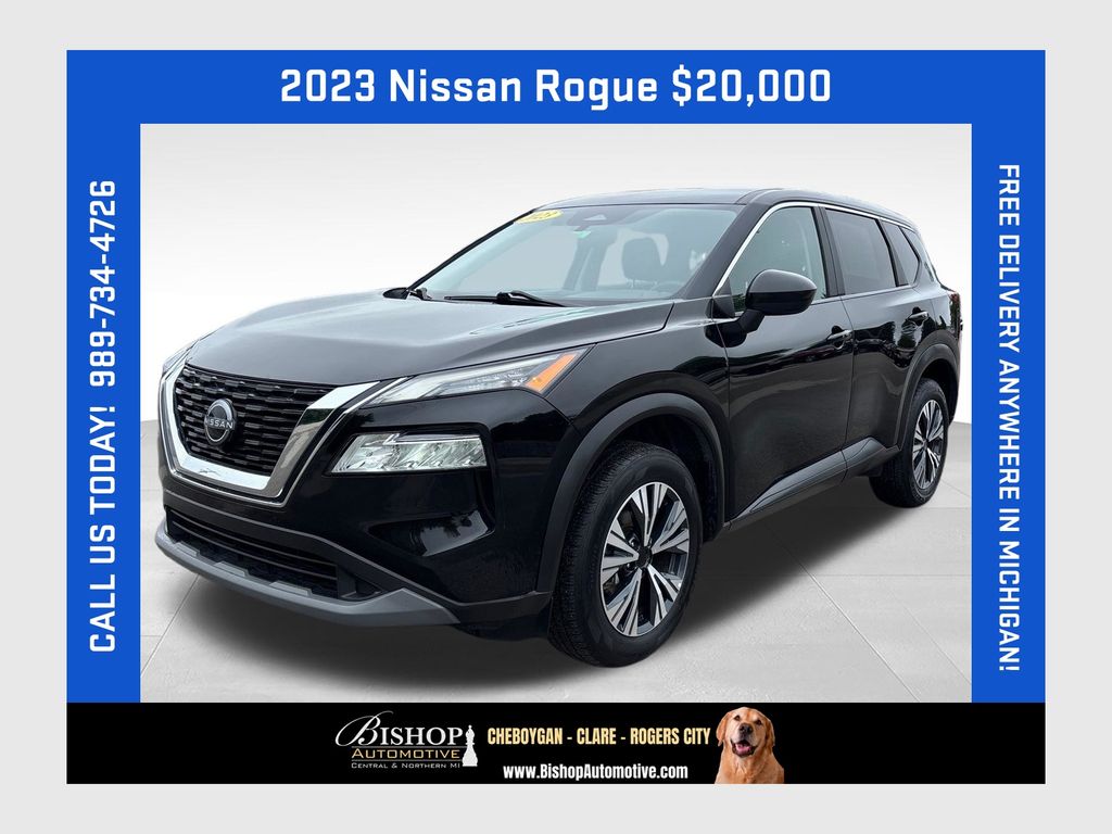 Super Black 2023 Nissan Rogue SUV / Crossover All-Wheel Drive Continuously Variable Transmission