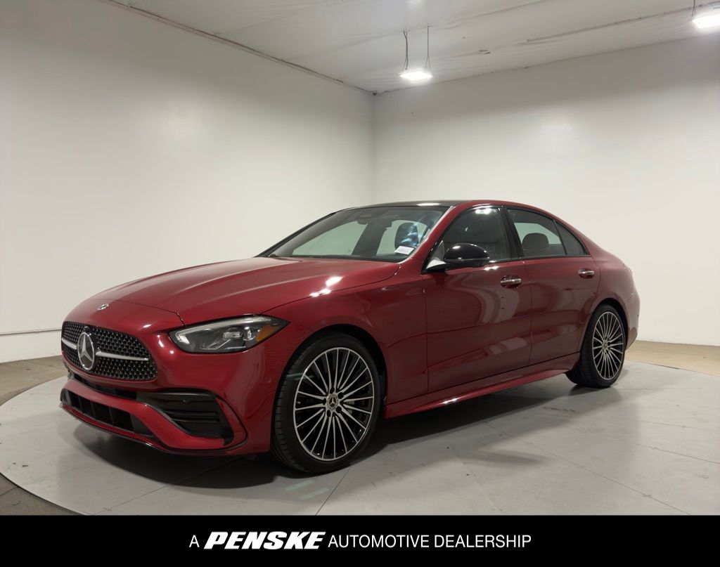 Red Metallic 2024 Mercedes-Benz C-Class C 300 RWD Sedan Rear-Wheel Drive 9-Speed Automatic