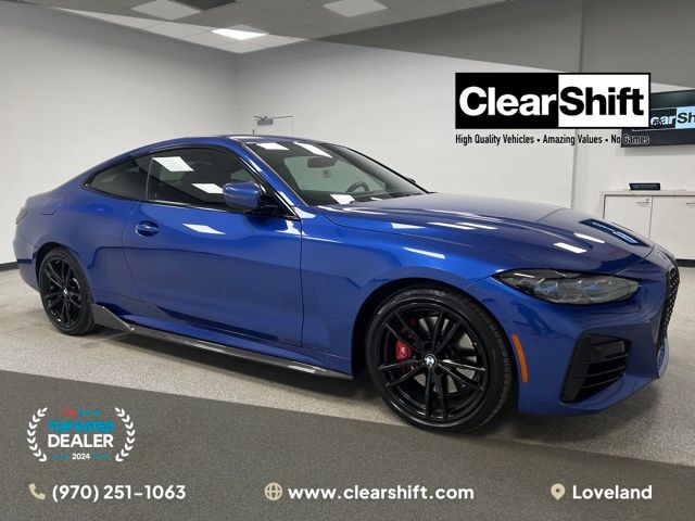 Portimao Blue Metallic 2024 BMW 4 Series M440i Coupe xDrive Coupe All-Wheel Drive 8-Speed Automatic