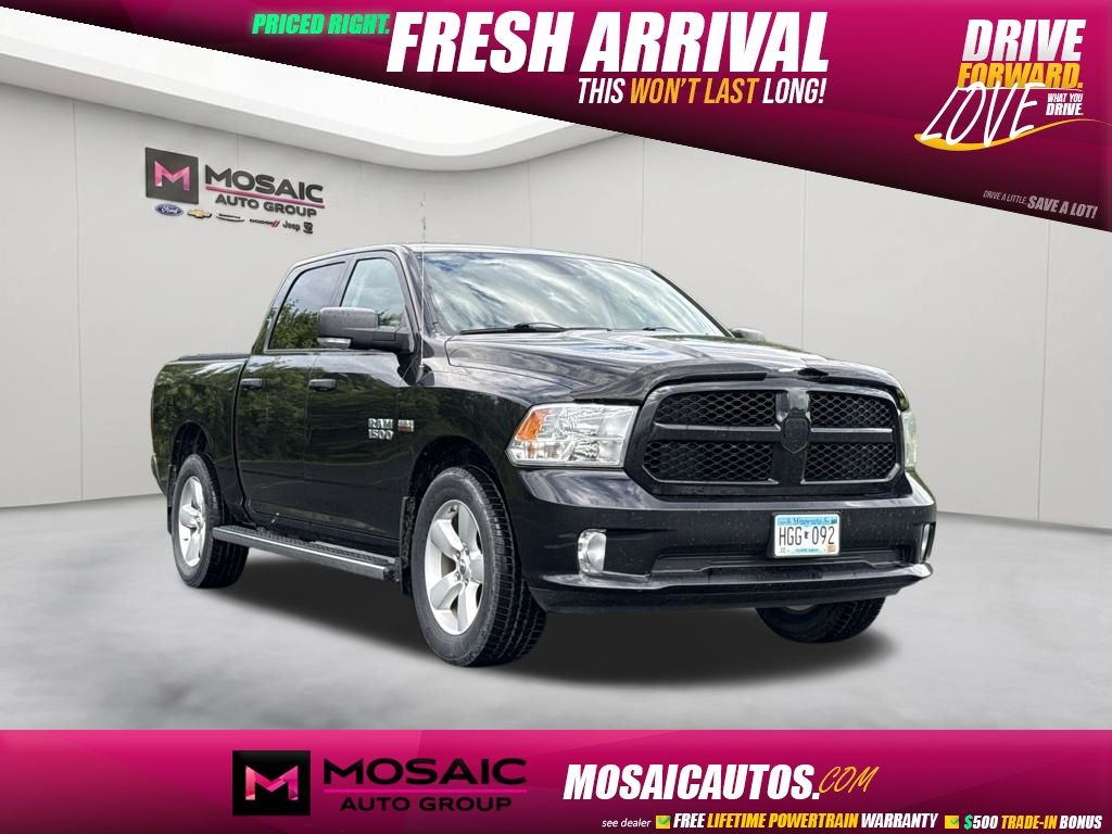 Brilliant Black Crystal Pearlcoat 2015 RAM 1500 Pickup Truck Four-Wheel Drive 8-Speed Automatic