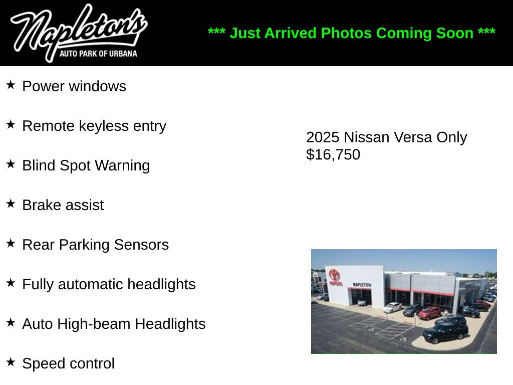 2025 Nissan Versa SV FWD