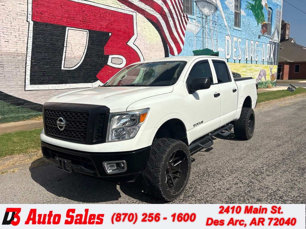 Glacier White 2017 Nissan Titan Pickup Truck Four-Wheel Drive 7-Speed Automatic