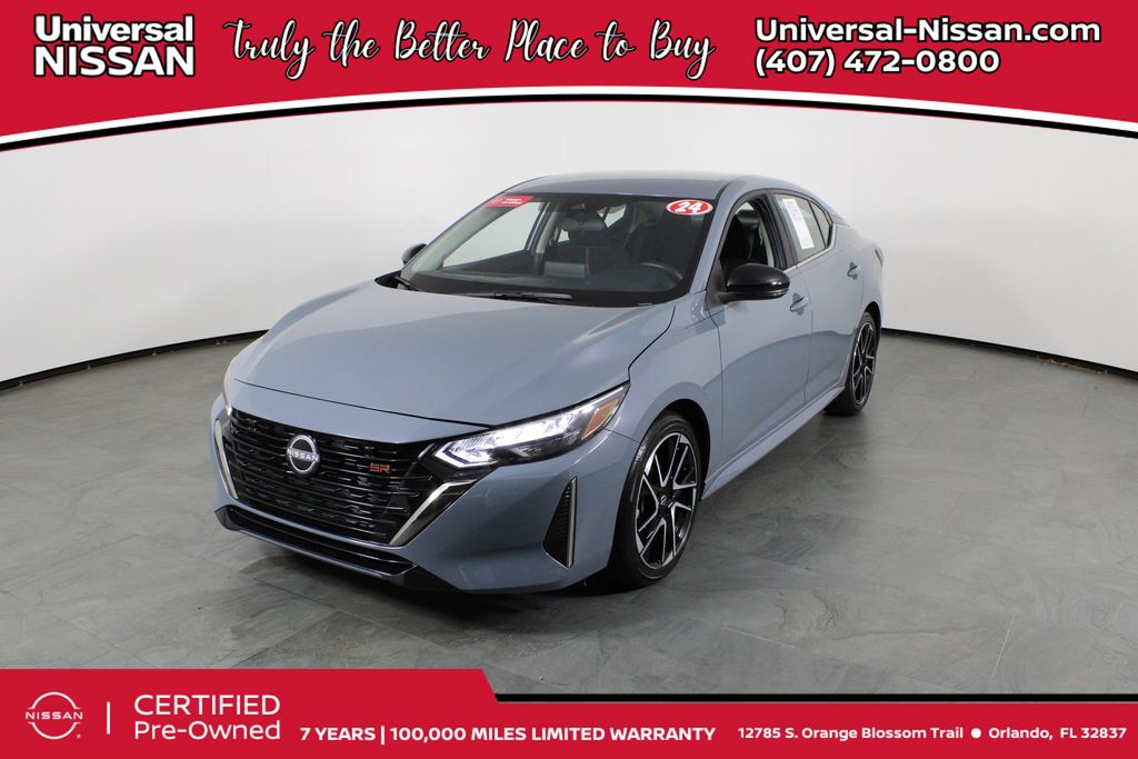 Atlantic Gray Metallic 2024 Nissan Sentra Sedan Front-Wheel Drive Continuously Variable Transmission