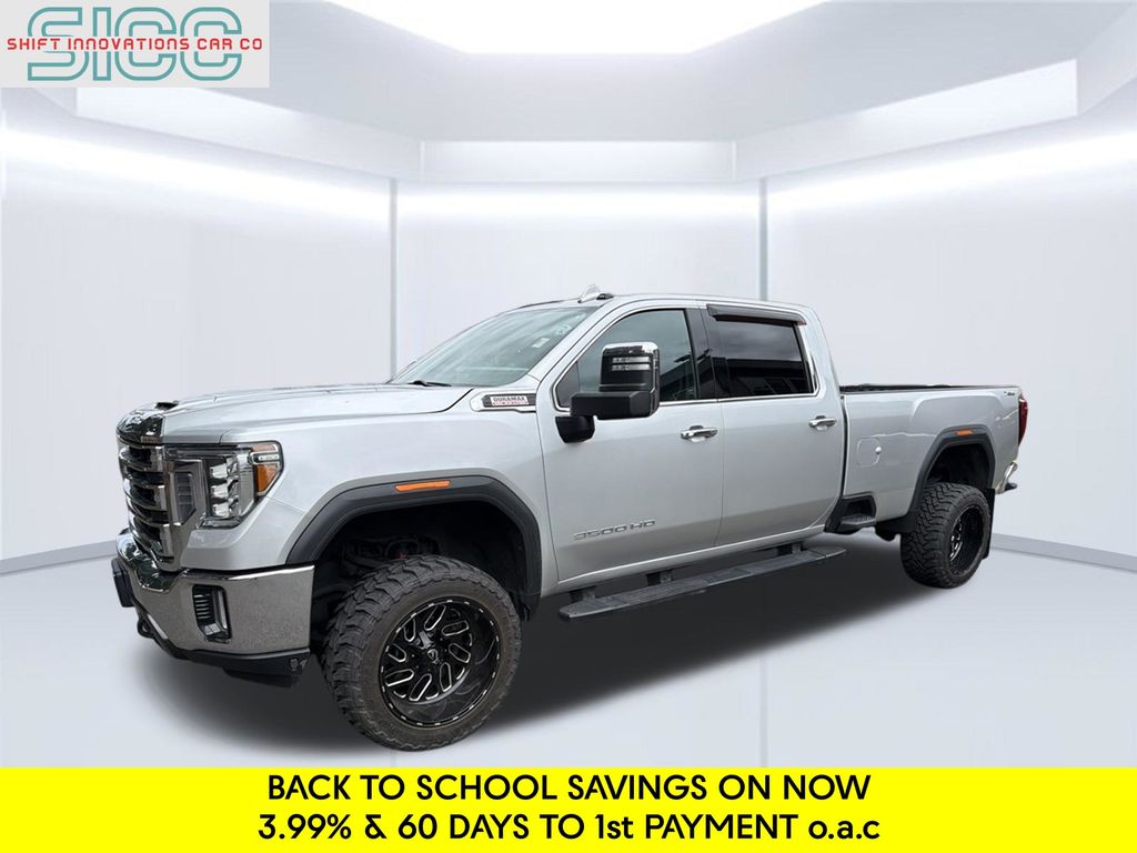 Silver 2020 GMC Sierra 3500HD Pickup Truck Four-Wheel Drive Automatic