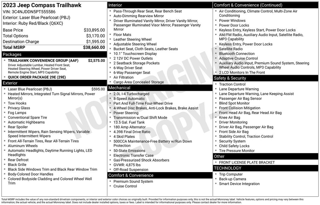 Certified Used 2023 Blue Jeep Trailhawk image 6