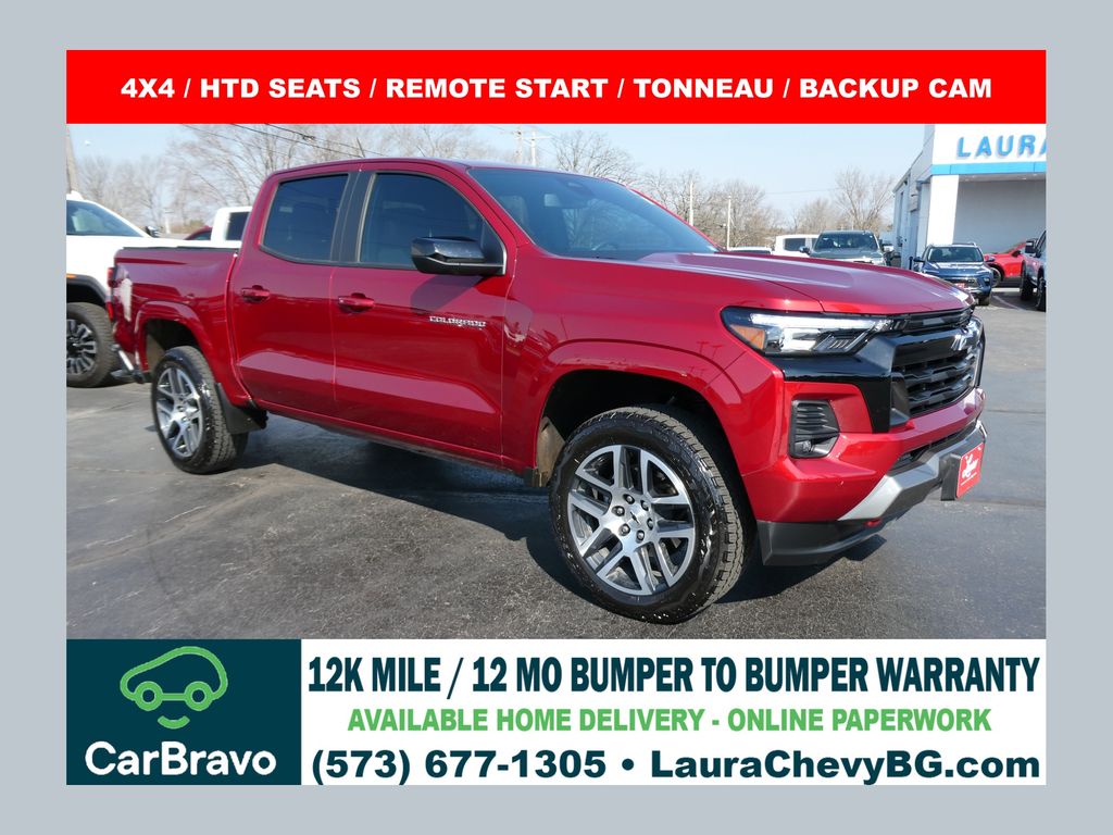 Radiant Red Tintcoat 2024 Chevrolet Colorado Z71 Crew Cab 4WD Pickup Truck Four-Wheel Drive 8-Speed Automatic