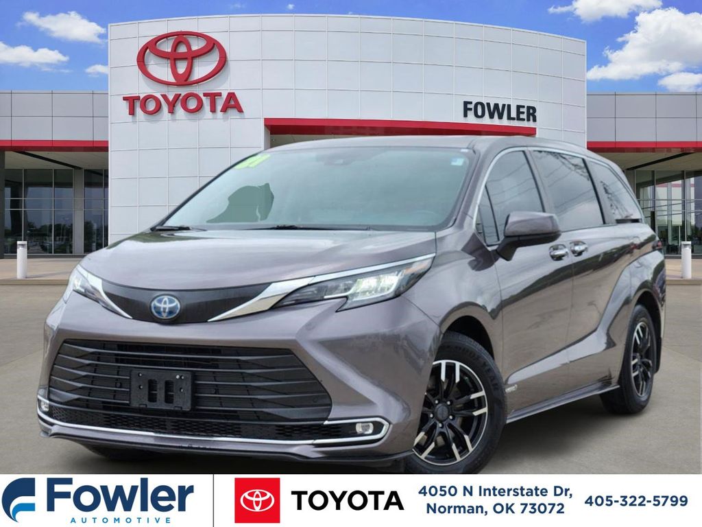 Predawn Gray Mica 2021 Toyota Sienna Minivan Front-Wheel Drive Continuously Variable Transmission