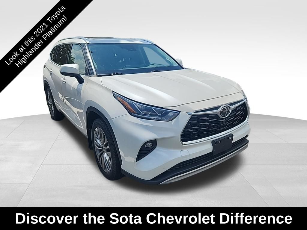White (Blizzard Pearl) 2021 Toyota Highlander SUV / Crossover All-Wheel Drive 8-Speed Automatic