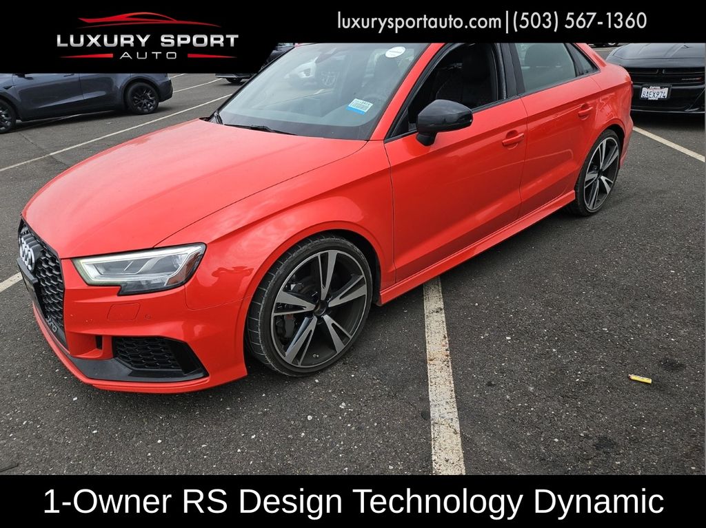 Catalunya Red Metallic 2018 Audi RS 3 Sedan All-Wheel Drive 7-Speed Automatic