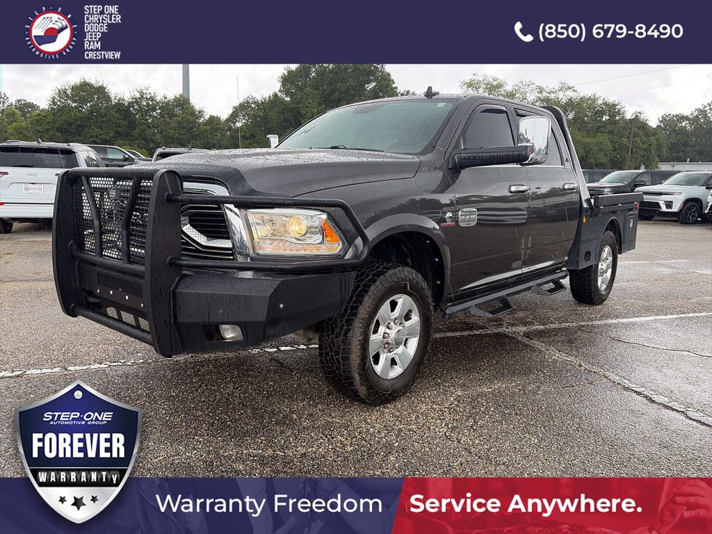 Gray (Granite Crystal Metallic Clearcoat) 2018 RAM 2500 Laramie Longhorn Crew Cab 4WD Pickup Truck Four-Wheel Drive 6-Speed Automatic