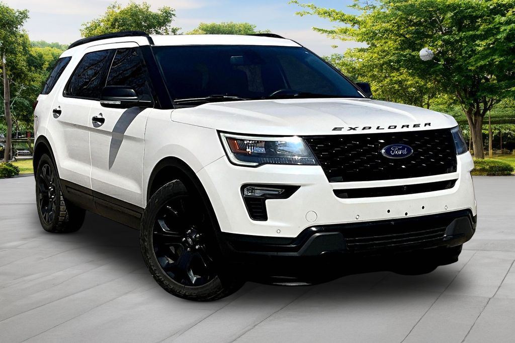 White Platinum Clearcoat Metallic 2019 Ford Explorer Sport AWD SUV / Crossover All-Wheel Drive 6-Speed Automatic