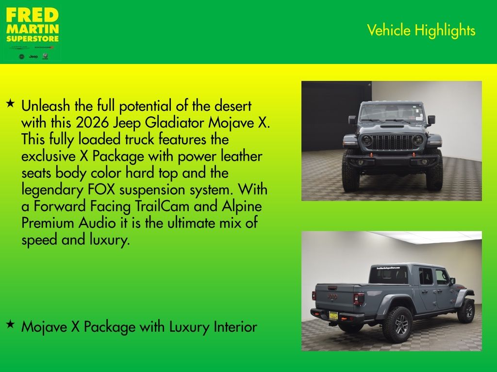 new 2026 Jeep Gladiator car, priced at $57,363