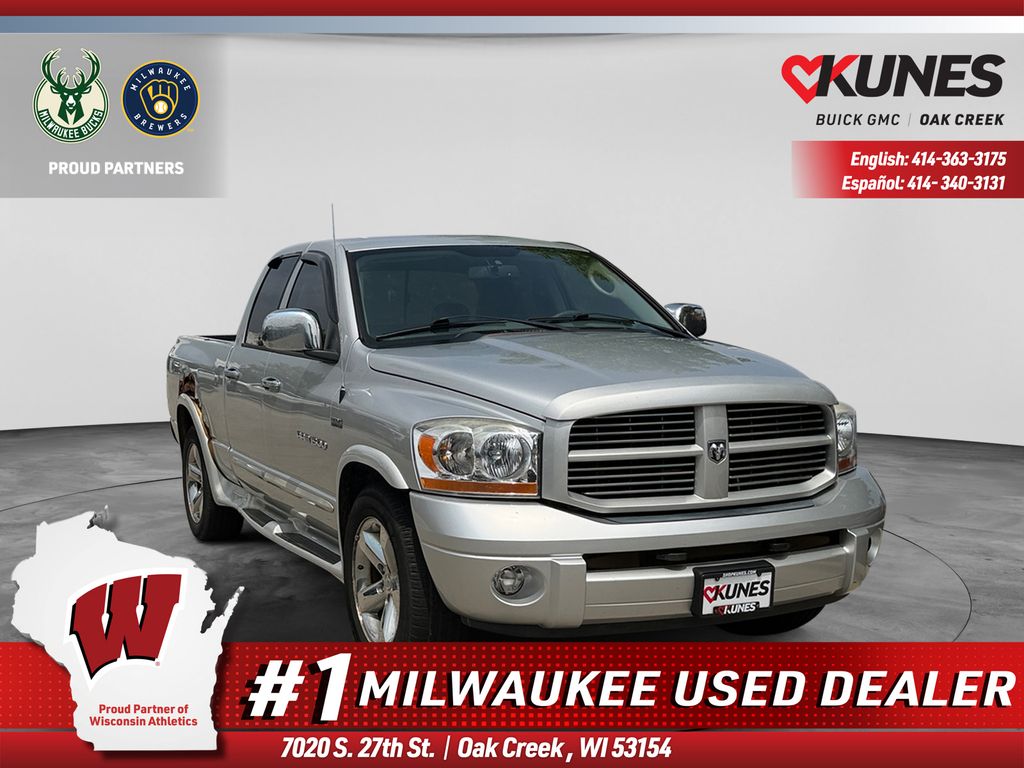 Bright Silver Metallic 2006 Dodge RAM 1500 Pickup Truck Four-Wheel Drive 5-Speed Automatic