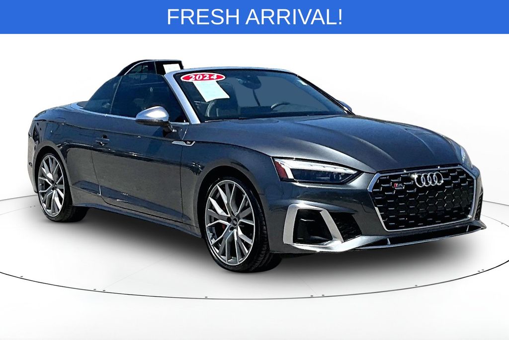 Daytona Gray Pearl Effect/Black Roof 2024 Audi S5 3.0T quattro Premium Plus Cabriolet AWD Convertible All-Wheel Drive 8-Speed Automatic