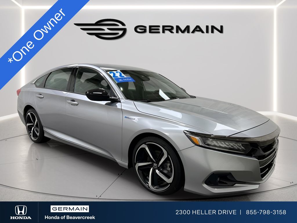Lunar Silver Metallic 2022 Honda Accord Hybrid Sport FWD Sedan Front-Wheel Drive Continuously Variable Transmission