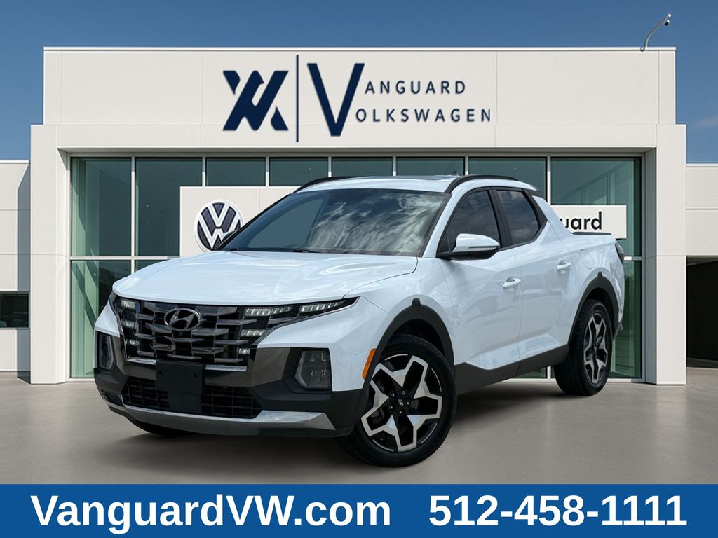 Ice White 2022 Hyundai Santa Cruz Pickup Truck All-Wheel Drive Automatic
