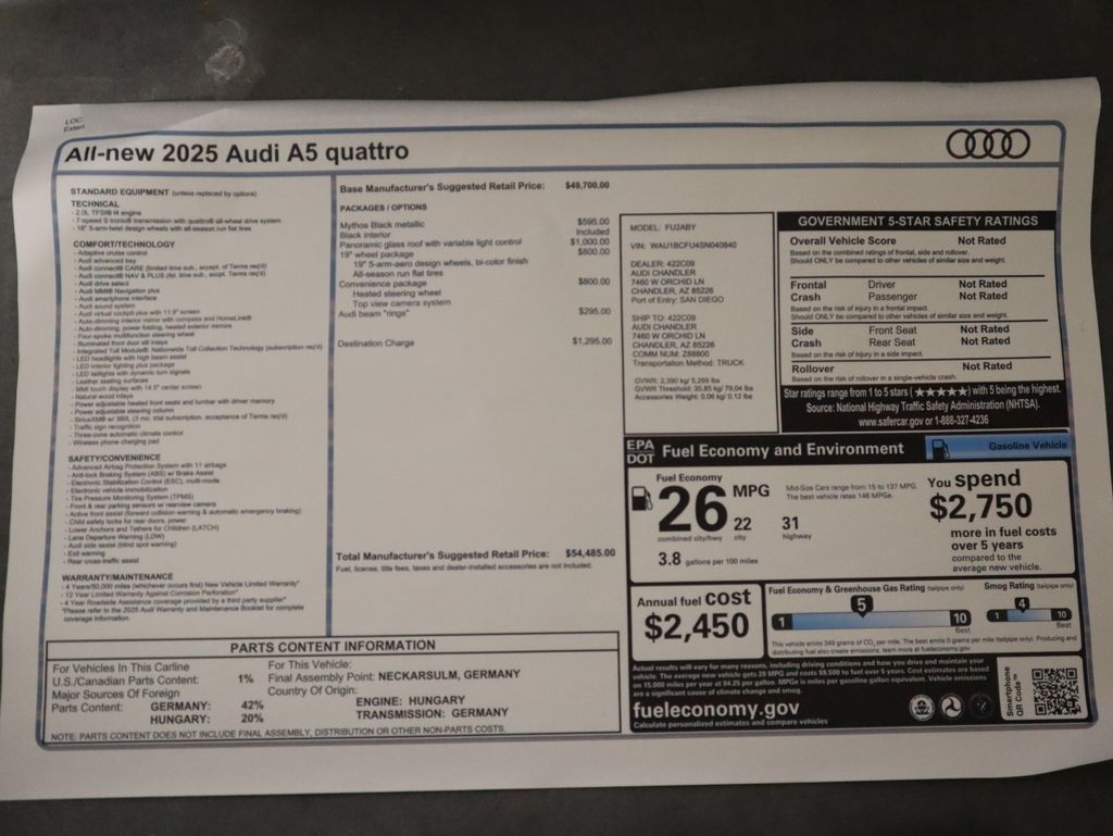 2025 Audi A5 Premium 9