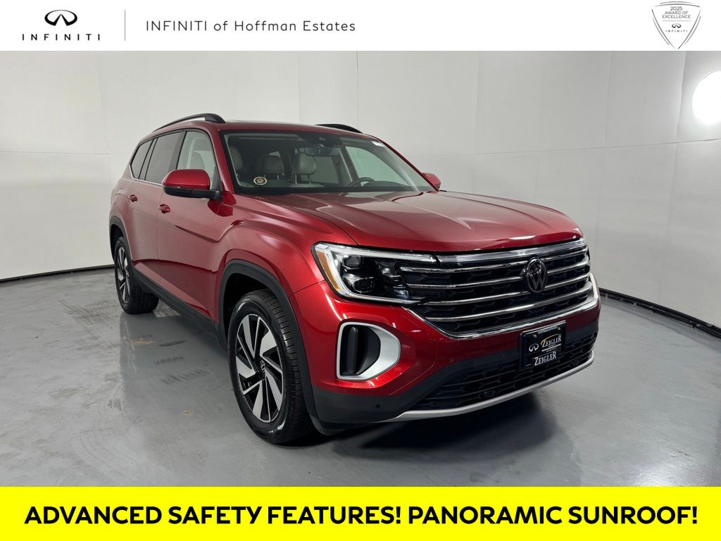 Aurora Red Metallic 2024 Volkswagen Atlas SUV / Crossover All-Wheel Drive 8-Speed Automatic