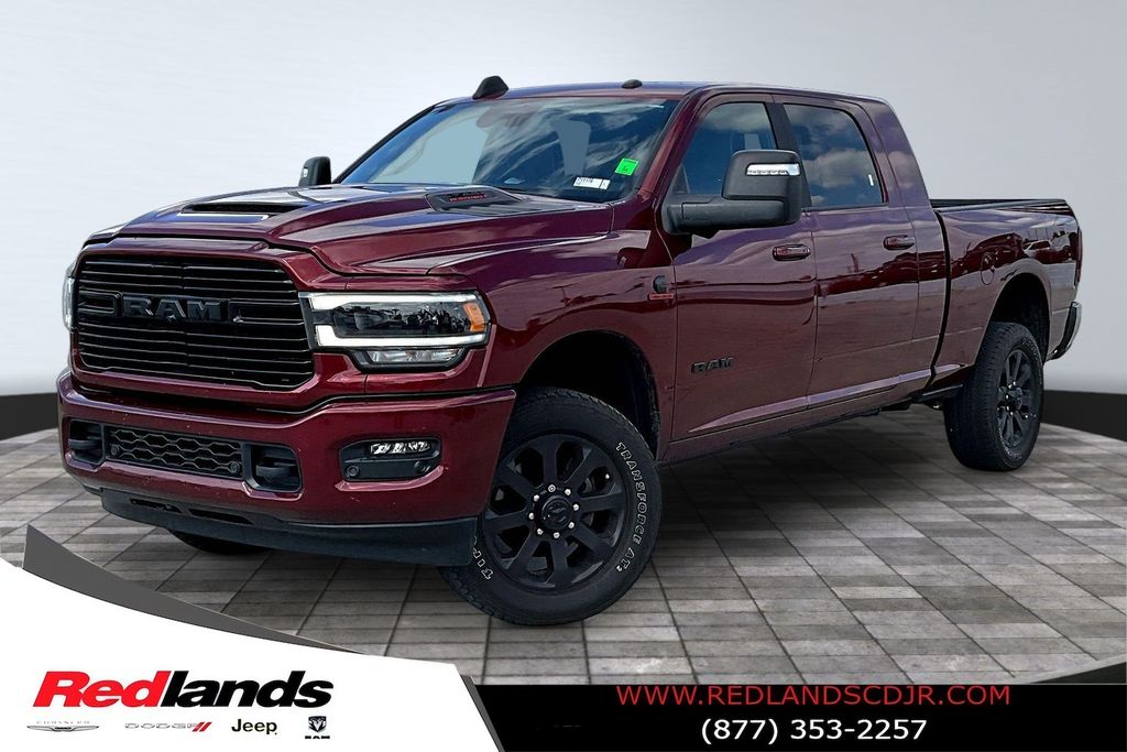 Delmonico Red Pearlcoat 2024 RAM 2500 Laramie Mega Cab 4WD Pickup Truck Four-Wheel Drive 6-Speed Automatic