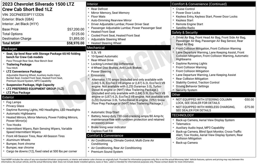 Certified Used 2023 Black Chevrolet LTZ image 7