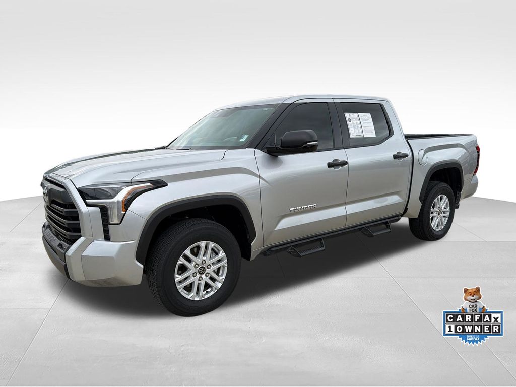 Celestial Silver Metallic 2024 Toyota Tundra SR5 CrewMax Cab 4WD Pickup Truck Four-Wheel Drive Automatic