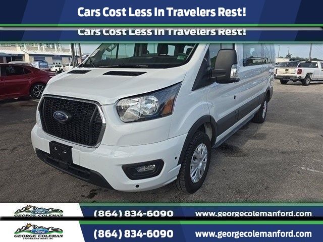 Oxford White 2025 Ford Transit Passenger 350 XLT Low Roof LB RWD Van Rear-Wheel Drive