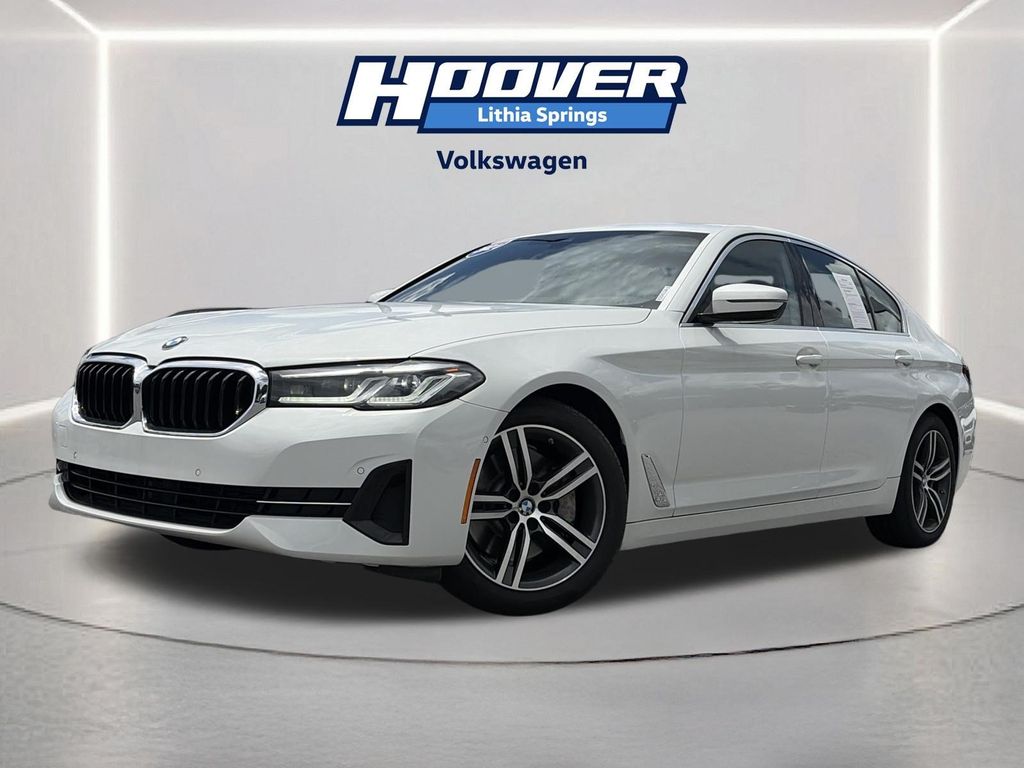 Alpine White 2021 BMW 5 Series Sedan Rear-Wheel Drive 8-Speed Automatic