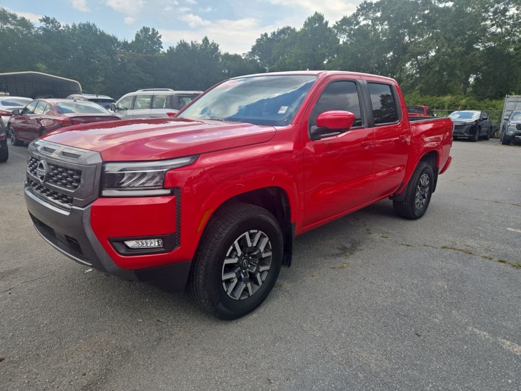 Red Alert 2025 Nissan Frontier SL Crew Cab 4WD Pickup Truck Four-Wheel Drive 9-Speed Automatic Overdrive