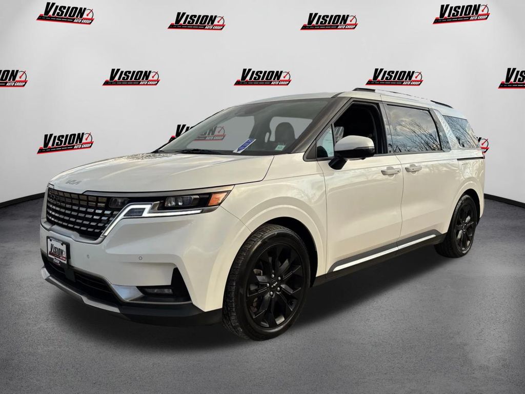 Snow White Pearl 2023 Kia Carnival Minivan Front-Wheel Drive 8-Speed Automatic