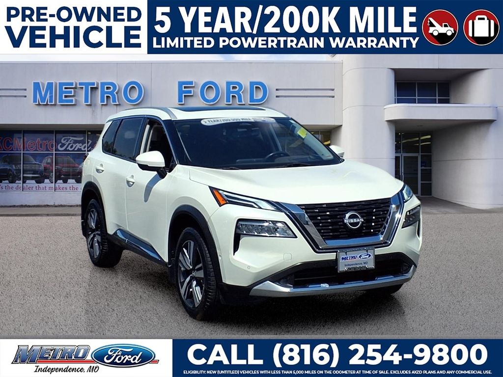 Pearl White Tricoat 2022 Nissan Rogue SUV / Crossover Front-Wheel Drive Continuously Variable Transmission