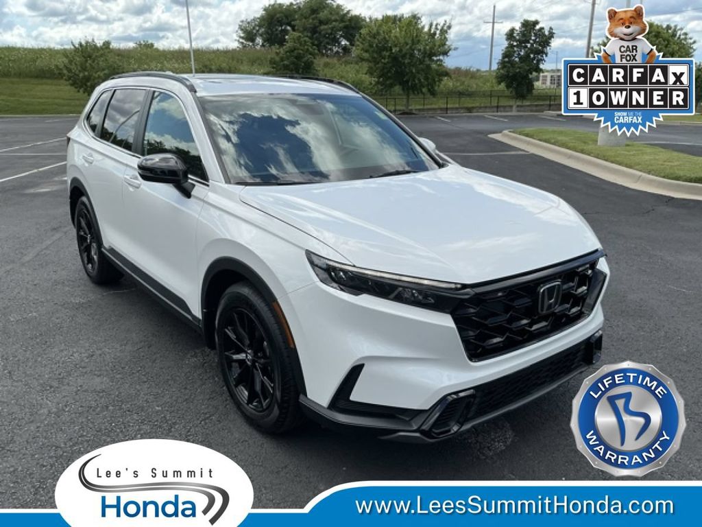 Platinum White Pearl 2025 Honda CR-V Hybrid SUV / Crossover Front-Wheel Drive Continuously Variable Transmission