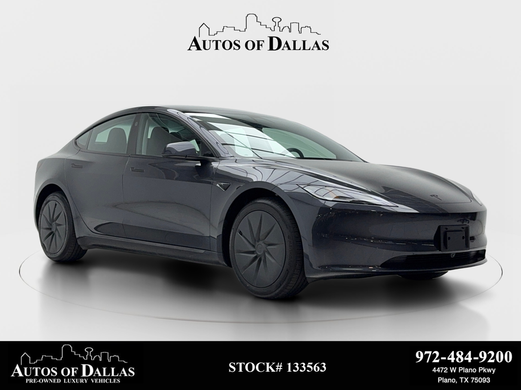 Black 2025 Tesla Model 3 Long Range RWD Sedan Rear-Wheel Drive 1-Speed Automatic