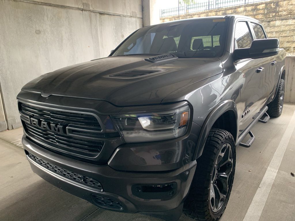 Gray (Granite Crystal Metallic Clearcoat) 2021 RAM 1500 Laramie Crew Cab RWD Pickup Truck 4X2 8-Speed Automatic