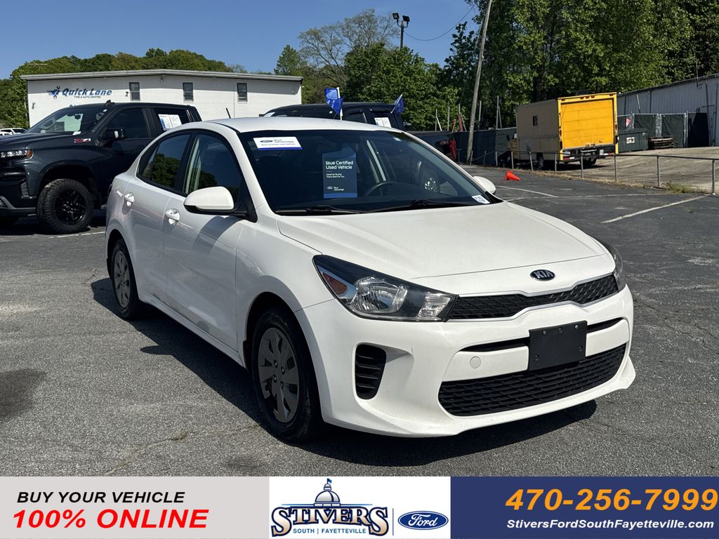 Clear White 2020 Kia Rio LX FWD Sedan Front-Wheel Drive Continuously Variable Transmission