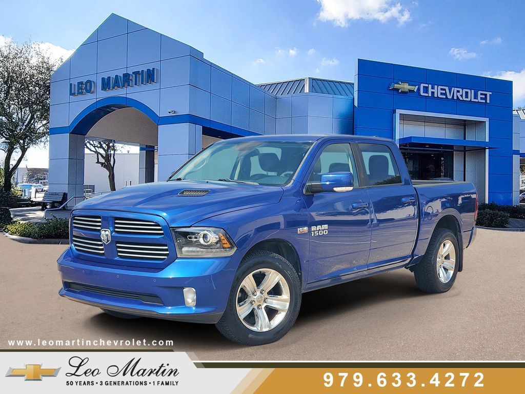 Blue Streak Pearlcoat 2014 RAM 1500 Sport Crew Cab 4WD Pickup Truck Four-Wheel Drive 8-Speed Automatic