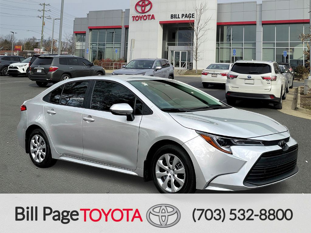 Classic Silver 2025 Toyota Corolla LE FWD Sedan Front-Wheel Drive Continuously Variable Transmission