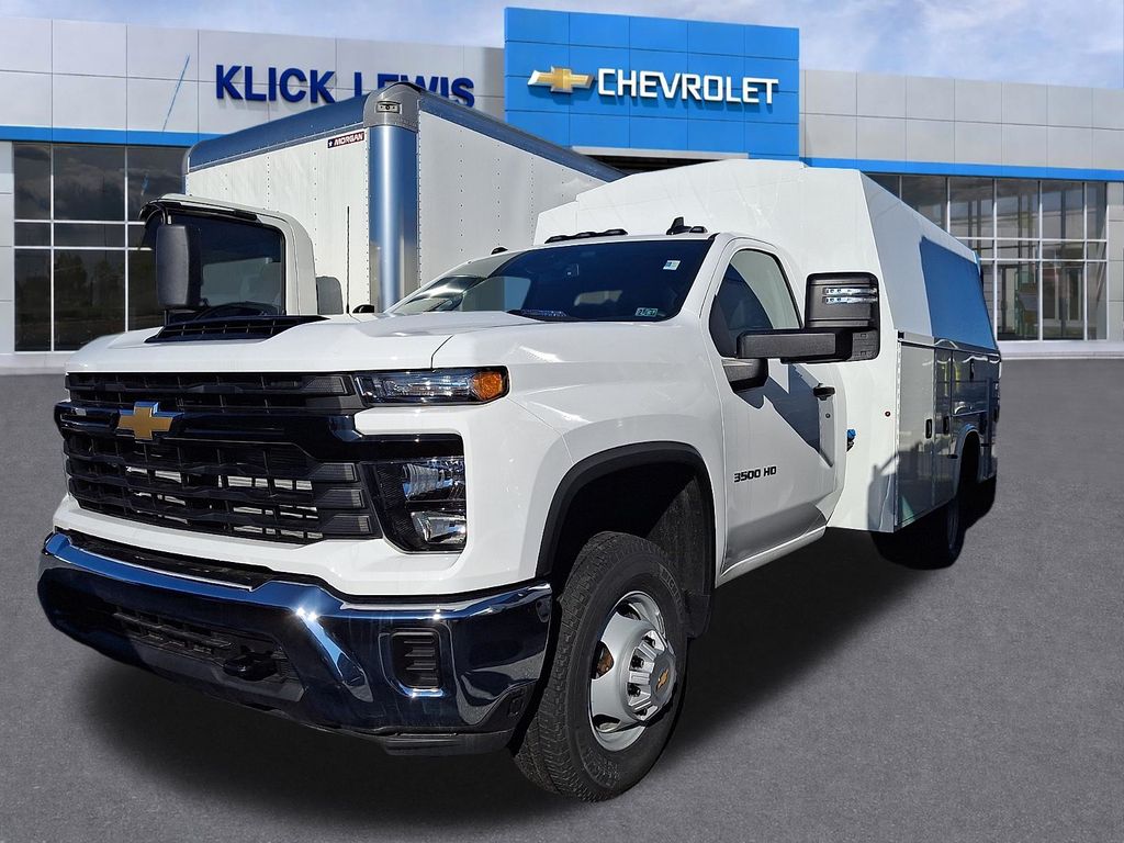 2025 Chevrolet Silverado 3500HD Work Truck White at Klick Lewis Buick Chevrolet
