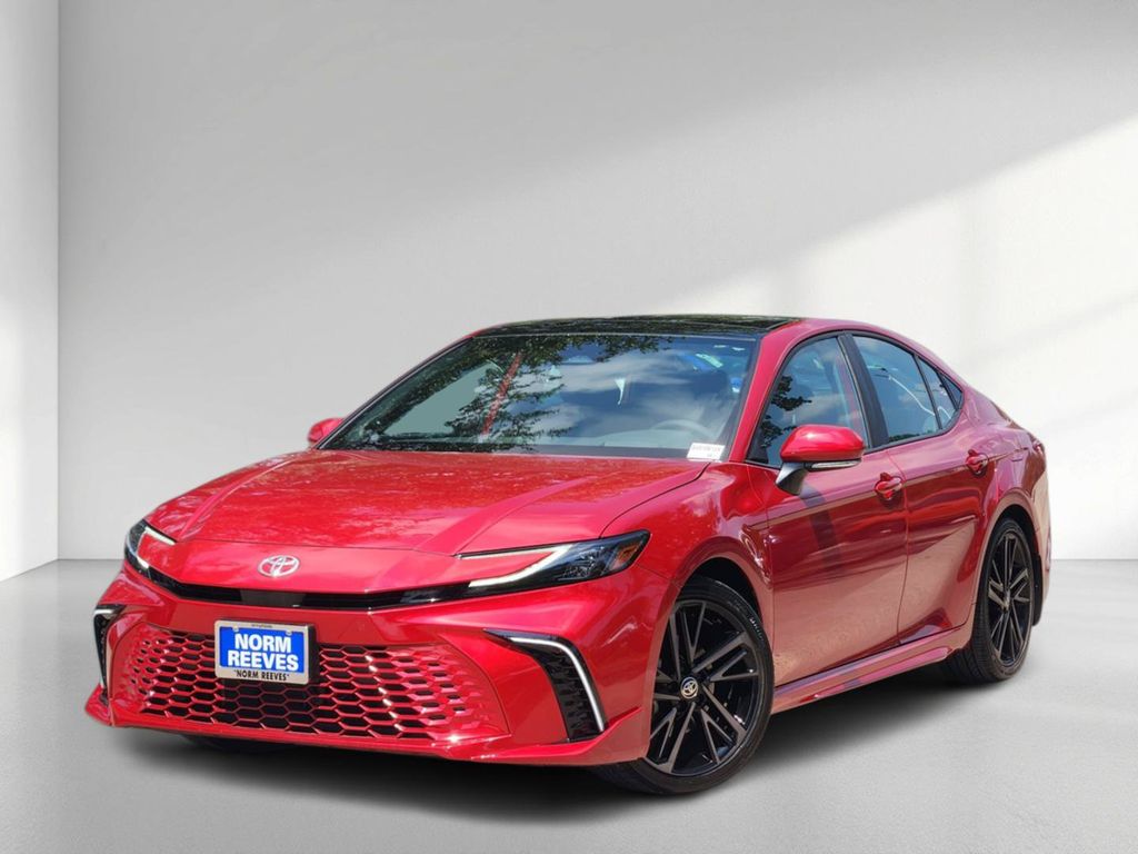 Red 2025 Toyota Camry Sedan Front-Wheel Drive Continuously Variable Transmission