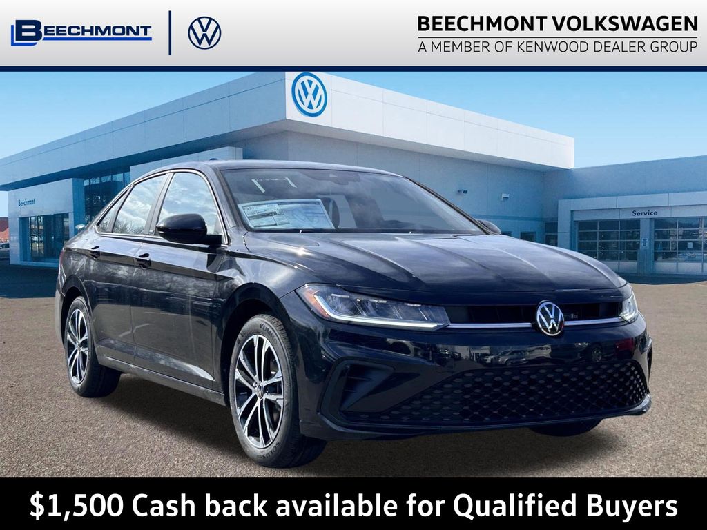 Black 2026 Volkswagen Jetta Sedan Front-Wheel Drive 8-Speed Automatic