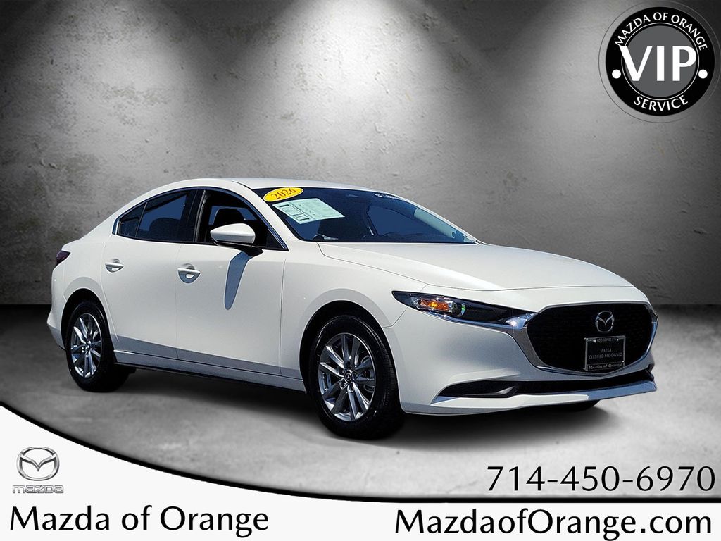 Snowflake White Pearl Mica 2026 Mazda MAZDA3 Sedan Front-Wheel Drive 6-Speed Automatic