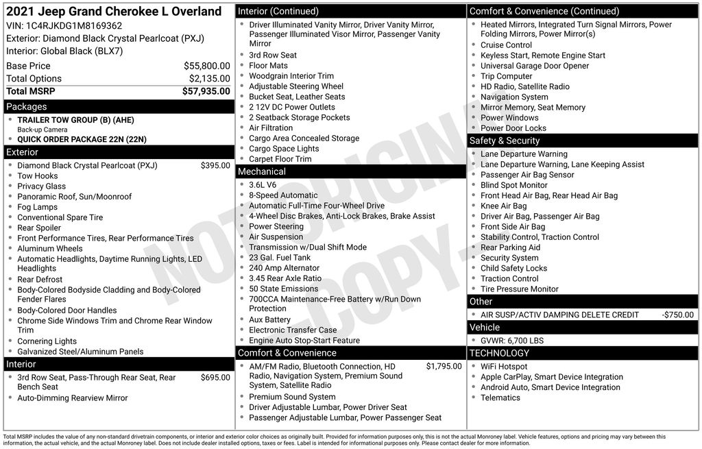 Used 2021 Jeep Grand Cherokee L For Sale in Fort Wayne, IN