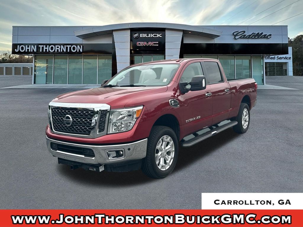 Cayenne Red 2016 Nissan Titan Pickup Truck Four-Wheel Drive 6-Speed Automatic
