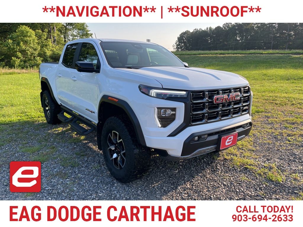 Summit White 2025 GMC Canyon Pickup Truck Four-Wheel Drive 8-Speed Automatic