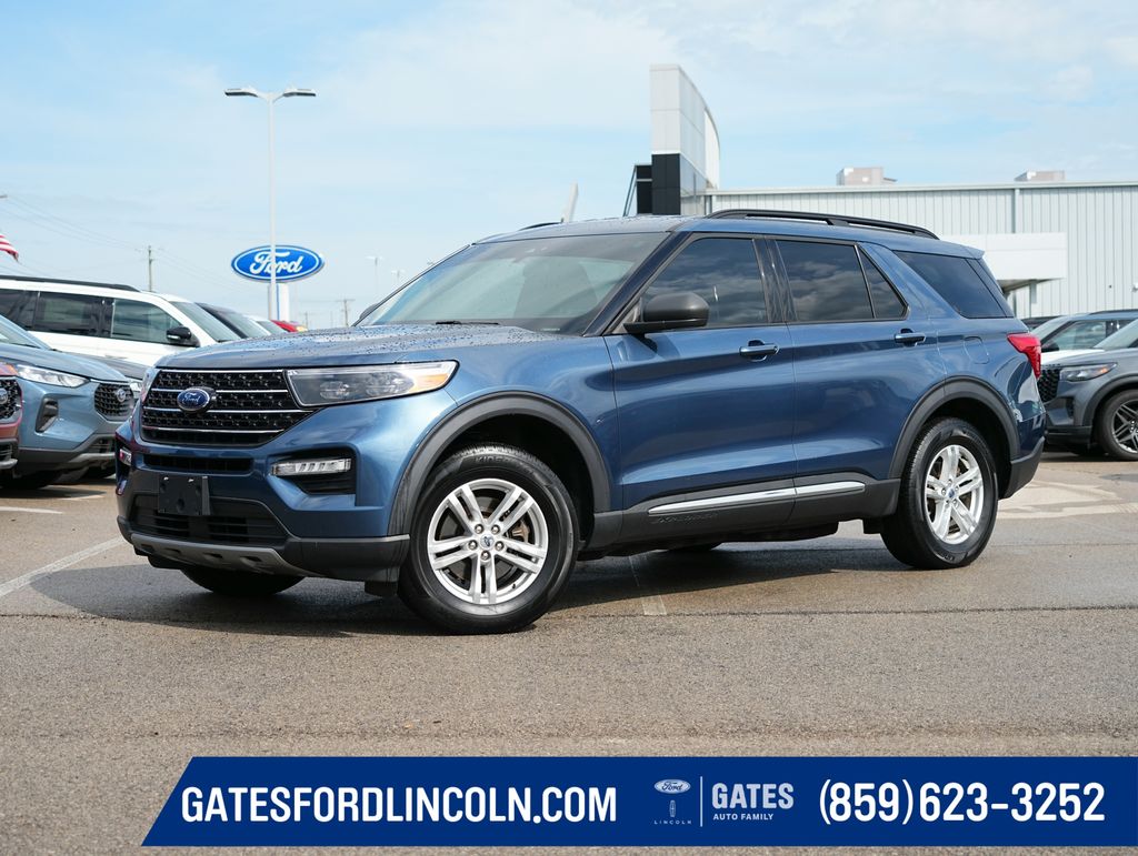 Blue 2020 Ford Explorer XLT AWD SUV / Crossover All-Wheel Drive Automatic