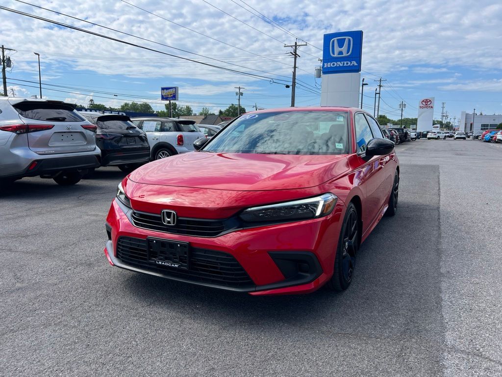 Rallye Red 2024 Honda Civic Sedan Front-Wheel Drive Continuously Variable Transmission