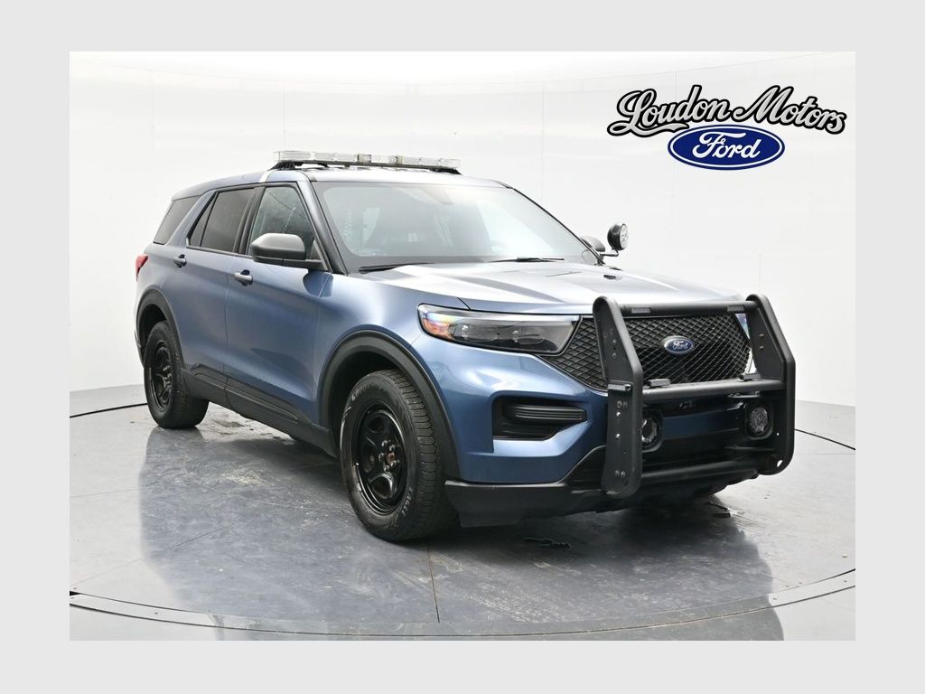 Blue Metallic 2021 Ford Explorer Police Interceptor Utility AWD SUV / Crossover All-Wheel Drive Automatic