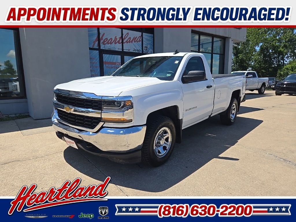 Summit White 2018 Chevrolet Silverado 1500 Pickup Truck Four-Wheel Drive 6-Speed Automatic Overdrive