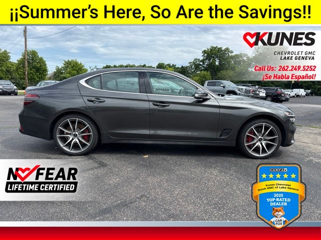 Makalu Gray 2025 Genesis G70 Sedan Rear-Wheel Drive 8-Speed Automatic